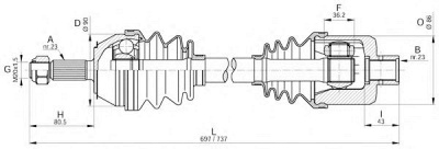 OPEN PARTS drs620500 -  Приводной вал